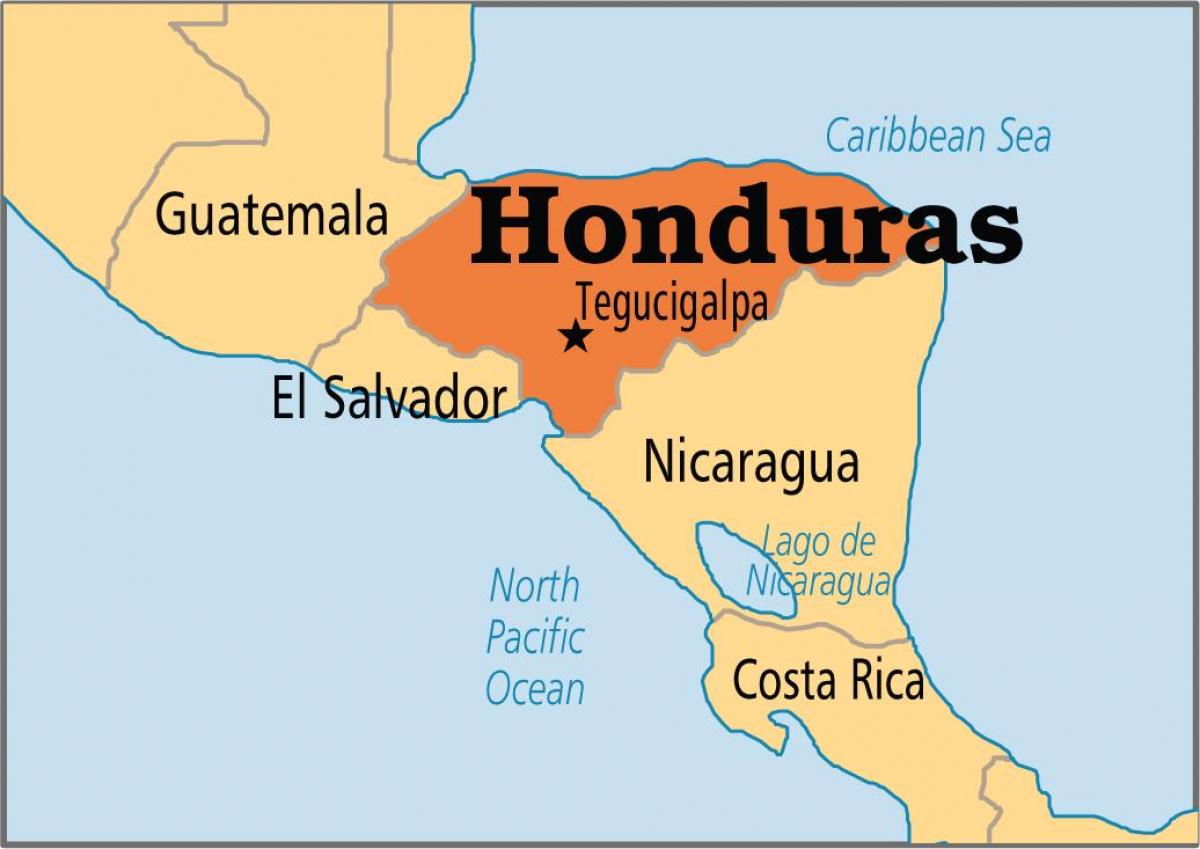 Honduras Hauptstadt Karte