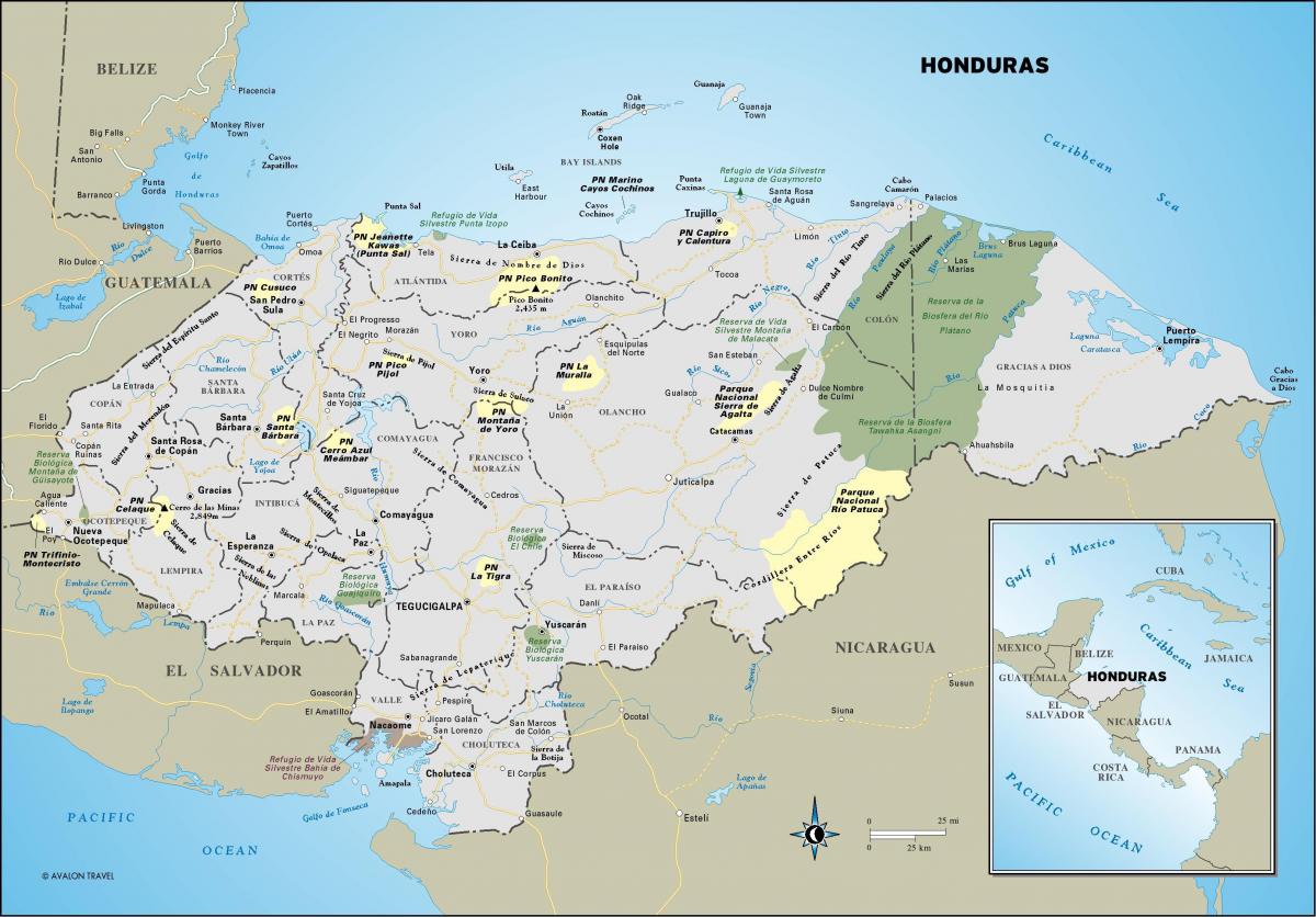 eine Karte von Honduras 