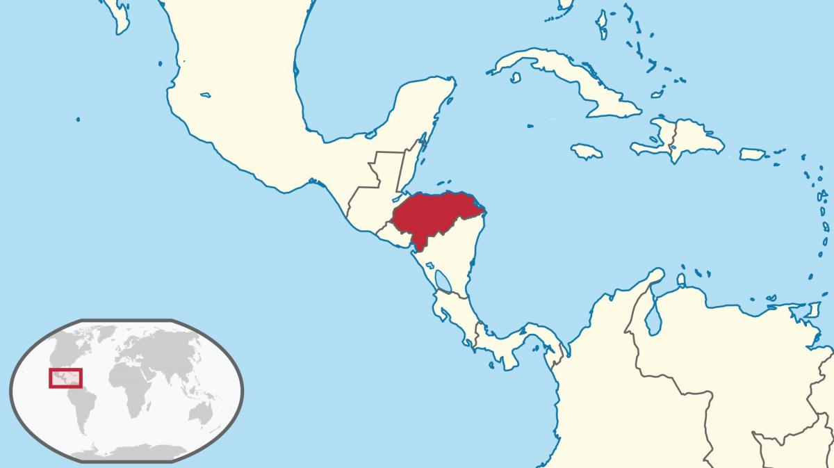 Karte von Honduras Kontinent