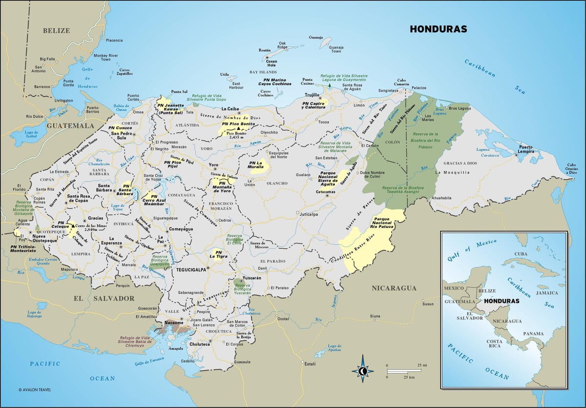 Karte von Honduras-Straße