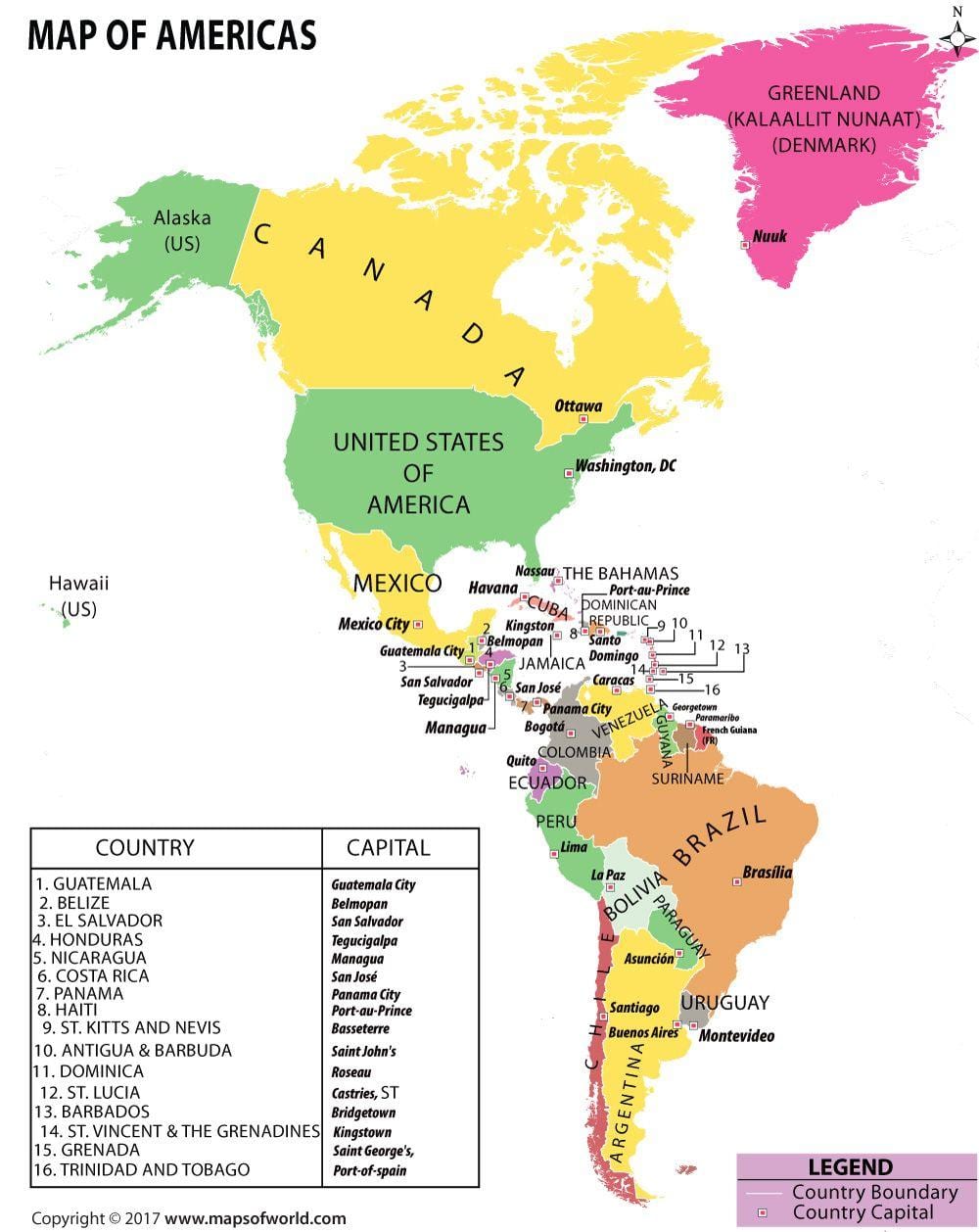 Karte von Honduras Südamerika