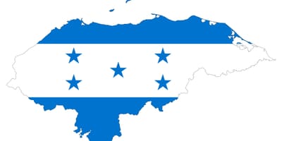Karte von Honduras-Flagge