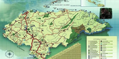 Karte von Honduras Geographie