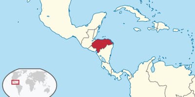 Karte von Honduras Kontinent