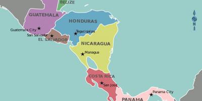 Karte von Honduras-map central america
